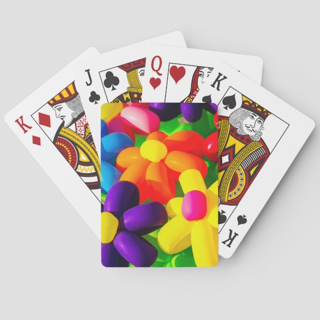 Baraja De Cartas Flores de globos de juguete (Reverso)