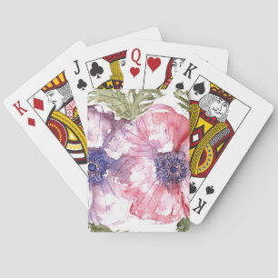 Baraja De Cartas Flores de la acuarela