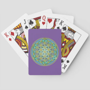Baraja De Cartas FLORES DE LA VIDA - Diseño de Geometrias Sagradas