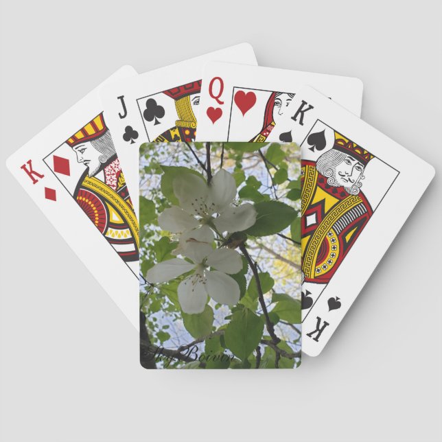 Baraja De Cartas flores de manzana (Reverso)