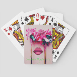 Baraja De Cartas Flores de maravilla que se desenvuelven