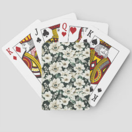 Baraja De Cartas Flores de marfil elegantes