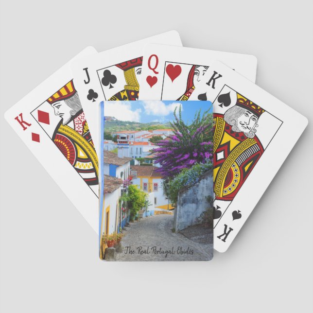 Baraja De Cartas Flores de Obidos, Portugal (Reverso)