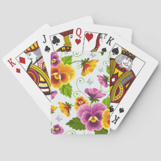 Baraja De Cartas Flores de pansy vívidas