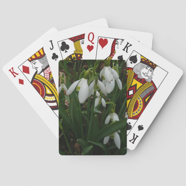 Baraja De Cartas Flores de Primavera Blanca (Galanthus) (Reverso)