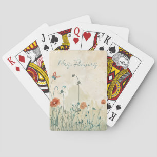 Baraja De Cartas Flores de primavera pastoral