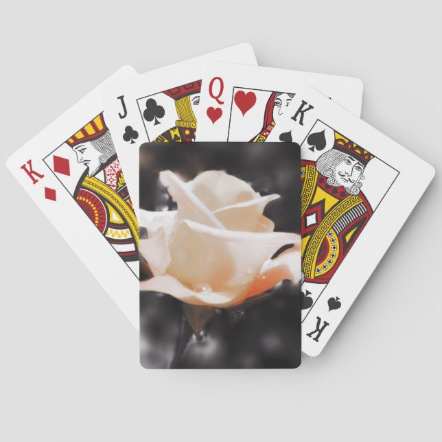 Baraja De Cartas Flores de Rosa románticas (Reverso)