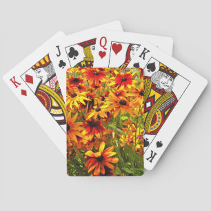 BARAJA DE CARTAS FLORES DE RUDBECKIA
