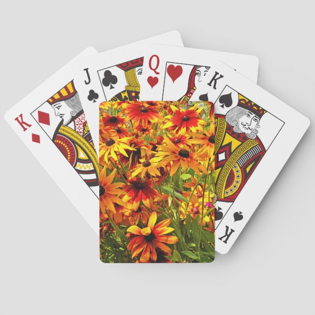 BARAJA DE CARTAS FLORES DE RUDBECKIA (Reverso)