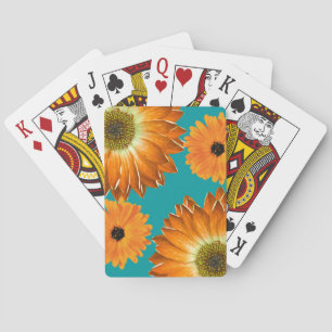 Baraja De Cartas Flores de sol elegantes