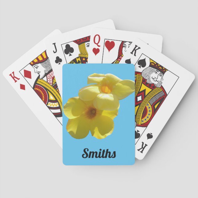 Baraja De Cartas Flores de trompeta doradas I (Reverso)