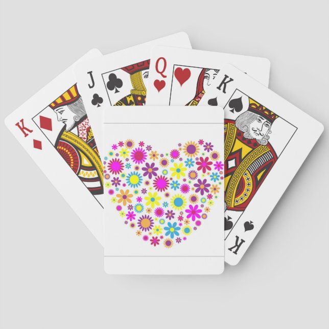 Baraja De Cartas Flores Dichosas (Reverso)