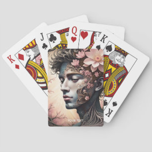Baraja De Cartas Flores faciales de un hombre lindo