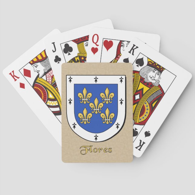 Baraja De Cartas Flores Heraldic Shield (Reverso)