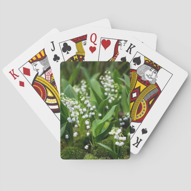 Baraja De Cartas Flores | Lily del Valle de Suecia (Reverso)