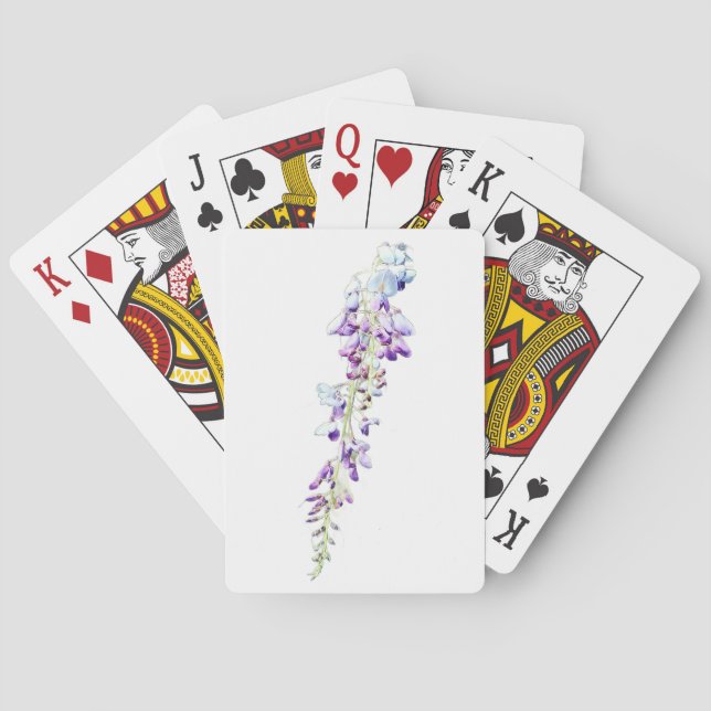 Baraja De Cartas Flores moradas (Reverso)