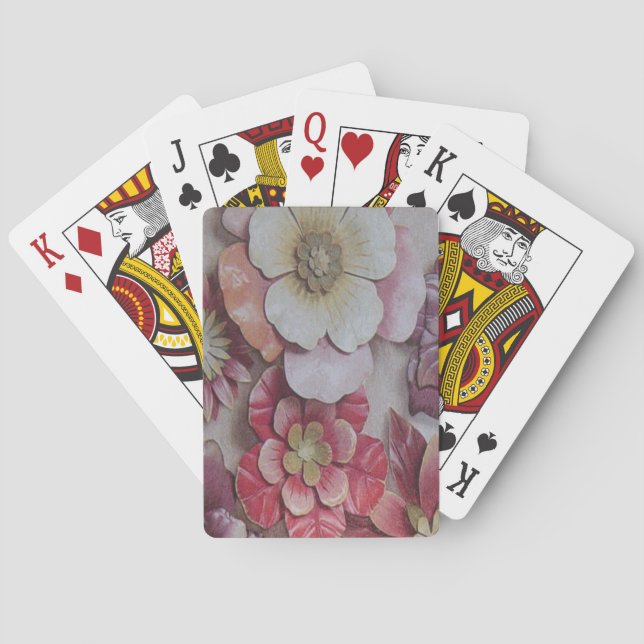 BARAJA DE CARTAS FLORES MULTICOLORES (Reverso)