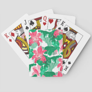 Baraja De Cartas Flores naturales coloridas deja el patrón