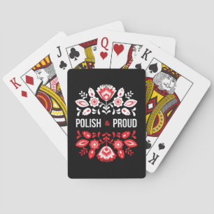 Baraja De Cartas Flores polacas y orgullosas de Polonia Polska