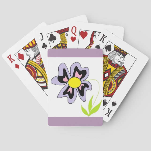 BARAJA DE CARTAS FLORES PURPLE (Reverso)