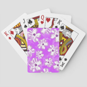 Baraja De Cartas Flores púrpuras del hibisco