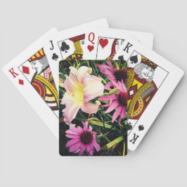 Baraja De Cartas Flores rosadas