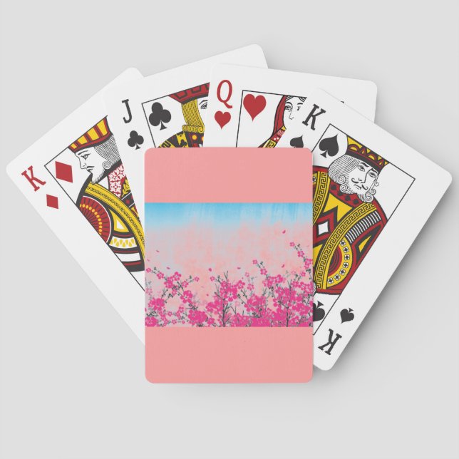 Baraja De Cartas Flores rosas (Reverso)
