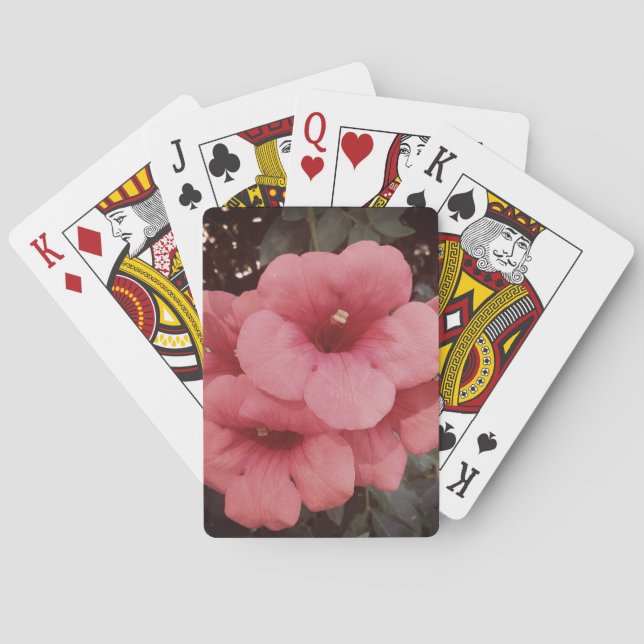 Baraja De Cartas Flores rosas foto tarjetas de juego clásicas (Reverso)