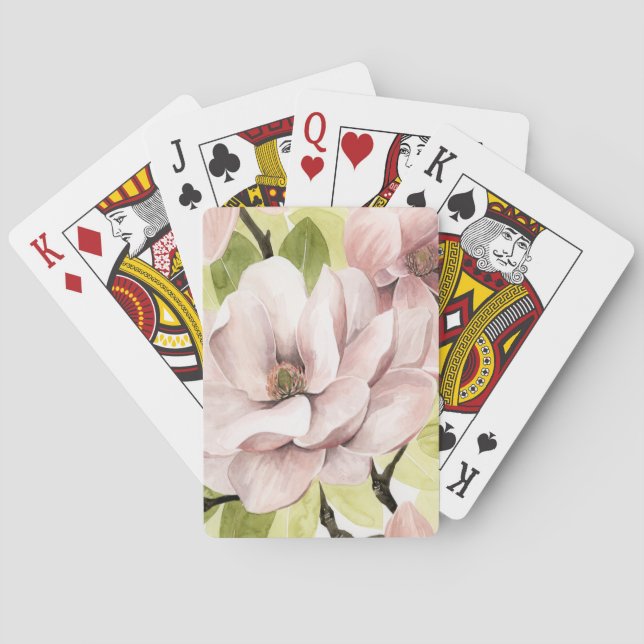 Baraja De Cartas Flores Rubor Magnolia (Reverso)