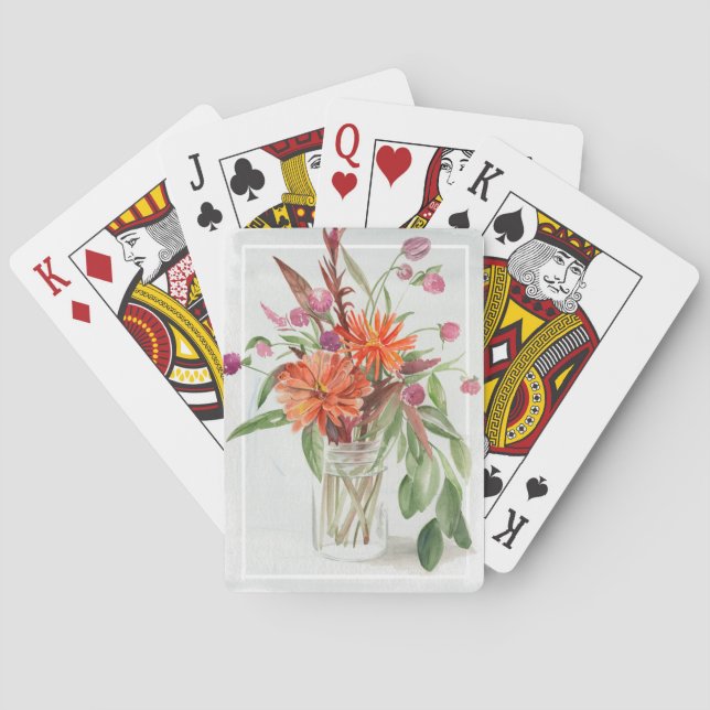 Baraja De Cartas Flores salvajes de verano (Reverso)
