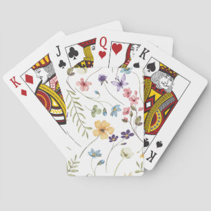 Baraja De Cartas Flores silvestres acuáticas  