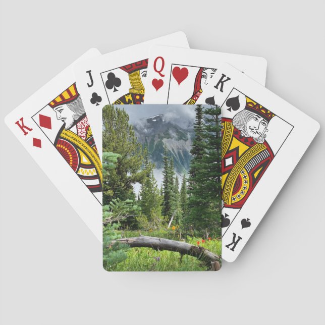 Baraja De Cartas Flores silvestres de Mount Rainier (Reverso)