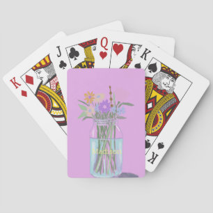 Baraja De Cartas Flores silvestres raras y extravagantes de bonito