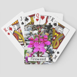 Baraja De Cartas Flores silvestres rosadas en bonito florecen en Ca