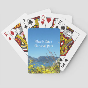 Baraja De Cartas Flores silvestres y lago del Parque Nacional Grand