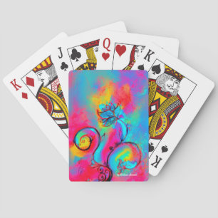 Baraja De Cartas FLORES SIMILARES FLORES HINCHAZOS DE FLORES Azul a