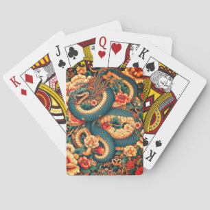 Baraja De Cartas Flores verdes de serpiente