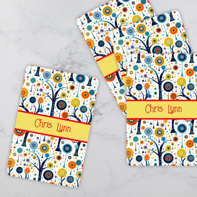 Baraja De Cartas Flores vibe mod de los años 60 (Subido por el creador)