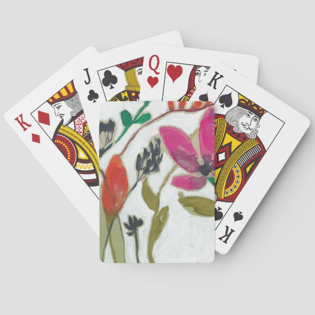 Baraja De Cartas Flores vívidas (Reverso)