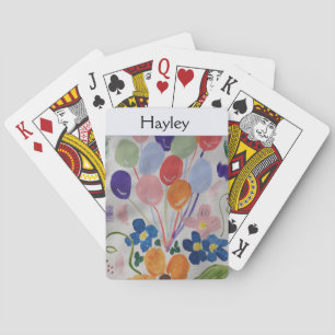 Baraja De Cartas Flores y globos