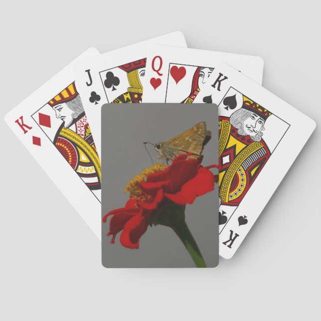 Baraja De Cartas Flores y polillas (Reverso)