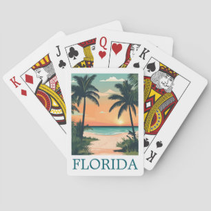 Baraja De Cartas Florida Estado del Sol – Paraíso de la Playa Tropi