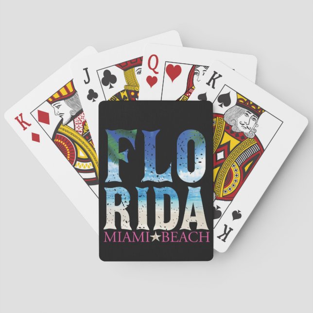 Baraja De Cartas Florida, Miami Beach (Reverso)
