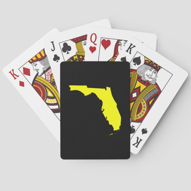 Baraja De Cartas Florida negro y amarillo (Reverso)