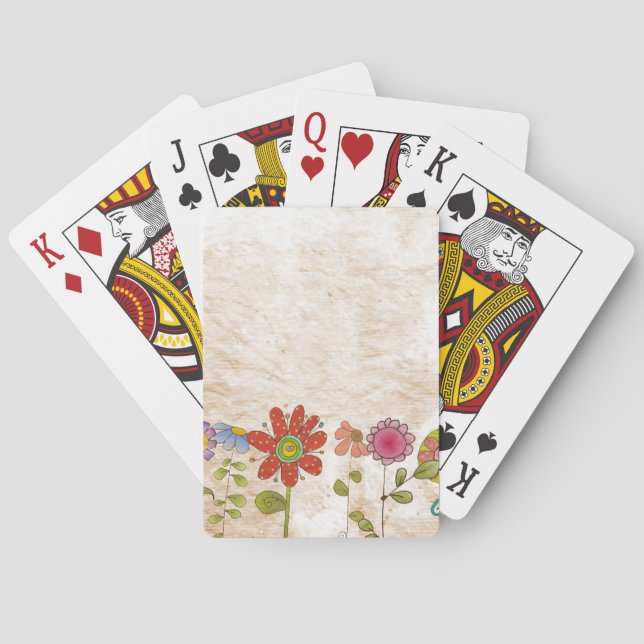 Baraja De Cartas Flowers (Reverso)