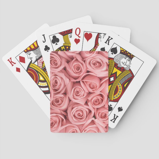 Baraja De Cartas Flowers | Pink Roses (Reverso)