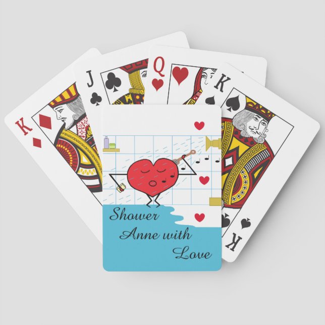 Baraja De Cartas Flujos de amor de la ducha (Reverso)