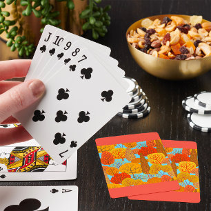 Baraja De Cartas Foliage del patrón de los árboles otoñales