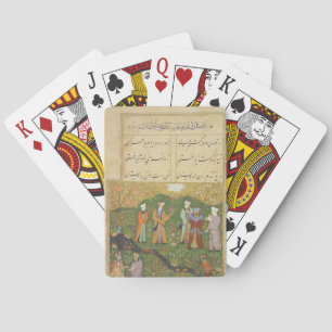 Baraja De Cartas Folio 39, escena del jardín de A, del 'Bustan de