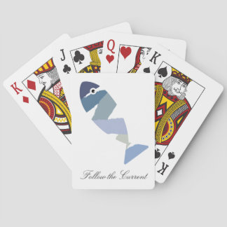 Baraja De Cartas Follow the Current Fishing Playing Cards, Minimal